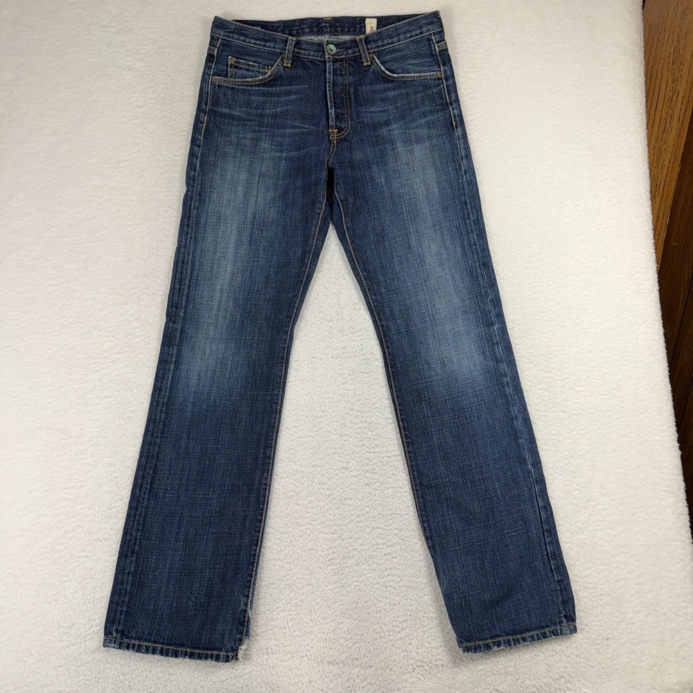 Vintage Super Rifle Women's Blue Button Fly Jeans Straight Fits W32x33 Blue